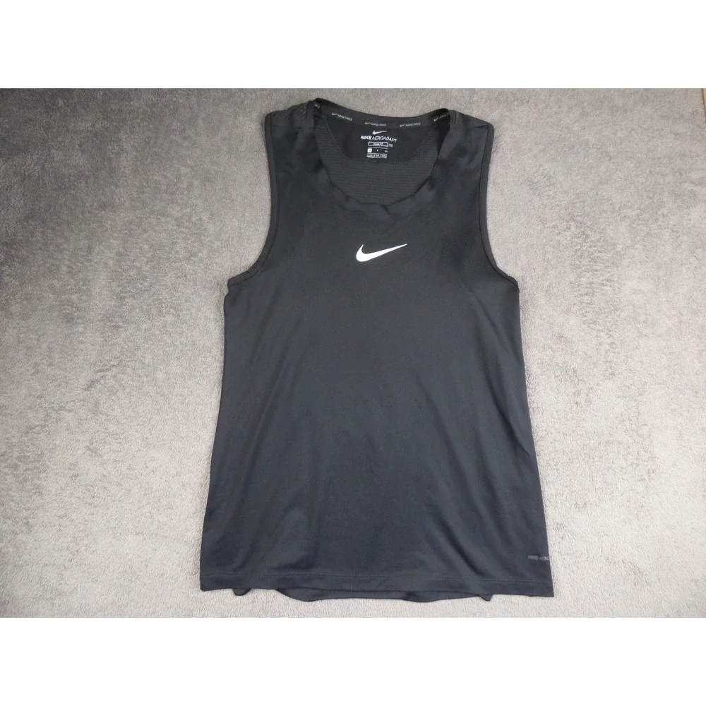 Nike Pro AeroAdapt Mens Slim Fit Tank Top Black BV1330-010 Size Small